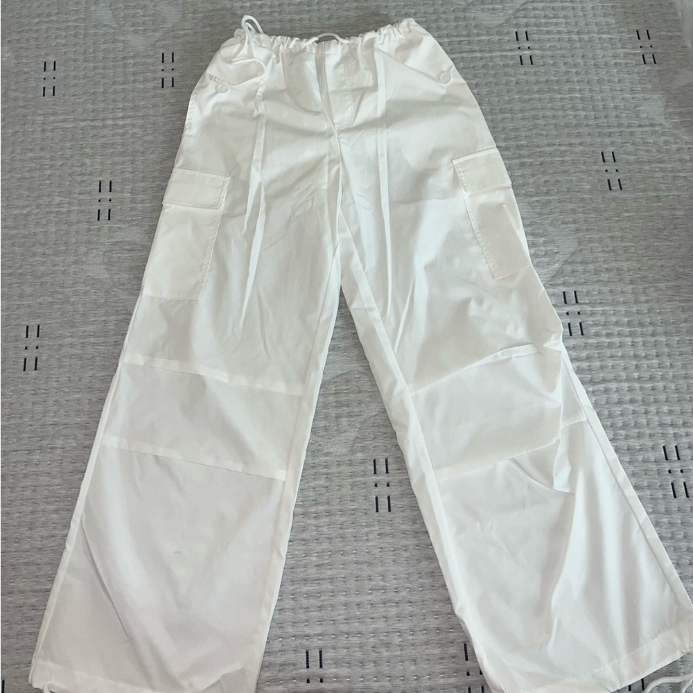 White Drawstring Pants - Picture 2 of 2